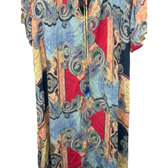 Johnny Was Cordelia Embroidered Midi Dress with Slip Lining Size Large - Picture 6 of 9